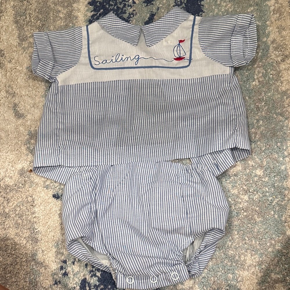 Striped Baby Sailor Outfit